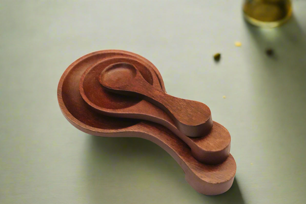 Set of 3 Wooden Measuring Spoons