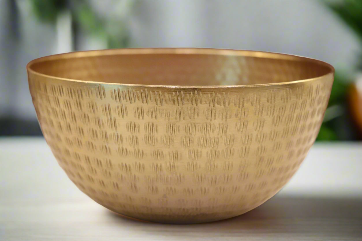 Hand-Beaten Gold Bowl