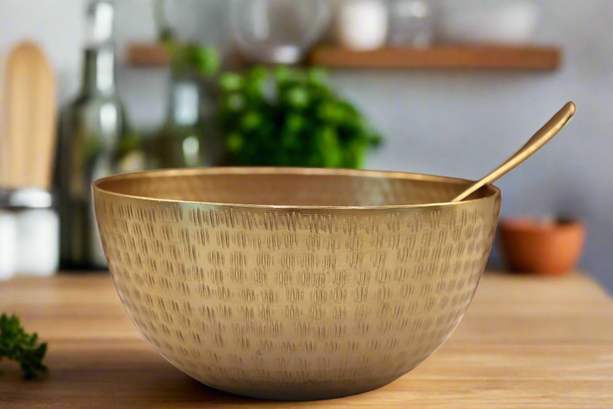 Hand-Beaten Gold Bowl