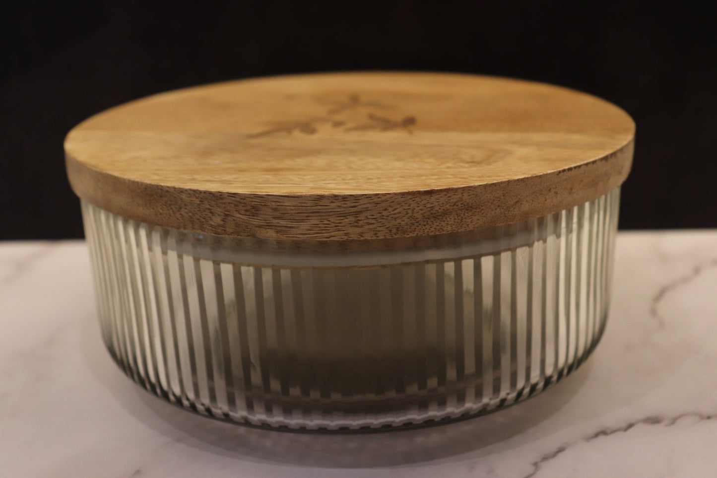 Wood and Glass Food Storage Container