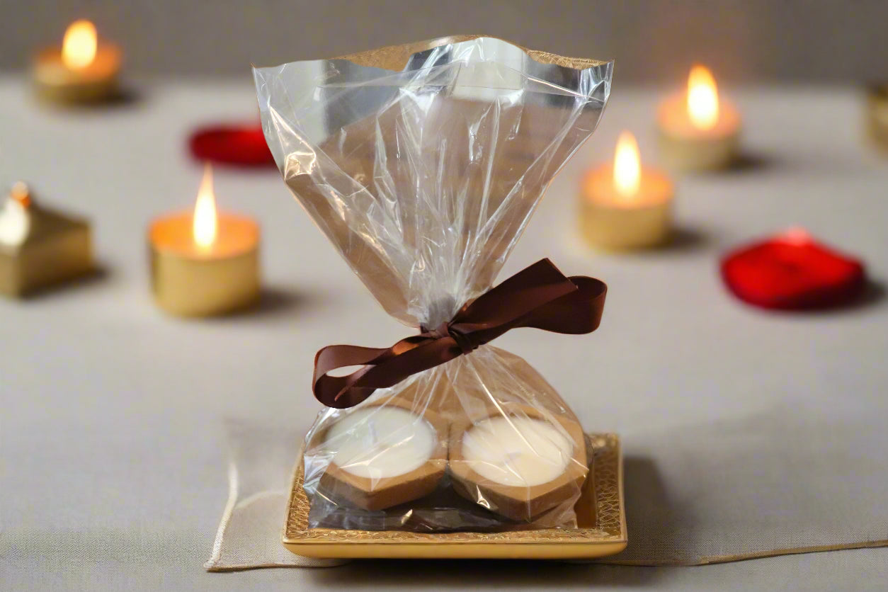 Clay Diya Candles • Set of 4 Natural Soy Wax Diyas • Chai or Litchi-Rose Scent • Festive Gift for Diwali, Weddings, Housewarming