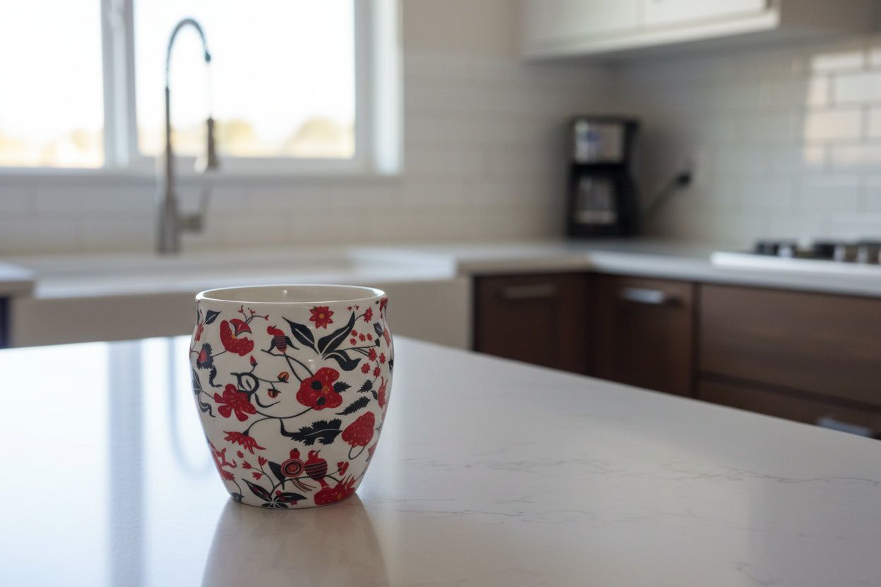Kullad-Inspired Ceramic Tea & Coffee Cups – Available in 6 Different Designs | Rustic Cups | Handmade Style Espresso Mugs