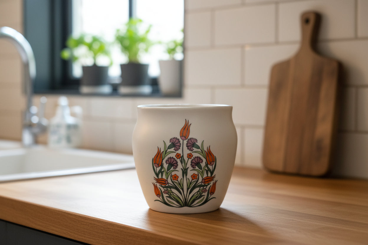 Kullad-Inspired Ceramic Tea & Coffee Cups – Available in 6 Different Designs | Rustic Cups | Handmade Style Espresso Mugs
