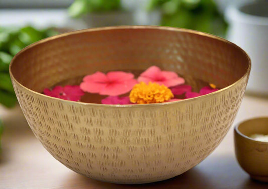 Hand-Beaten Gold Bowl