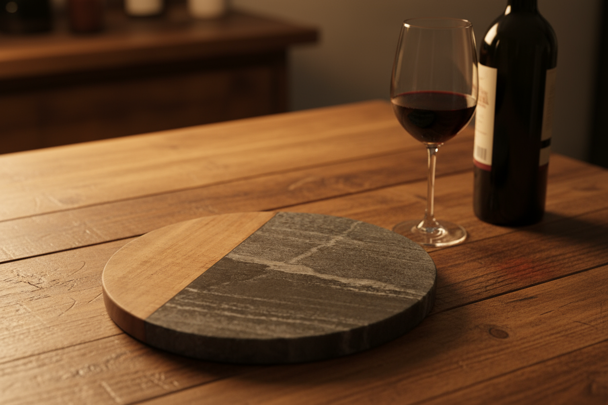 Wood and Stone Coloblock Board