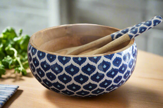 Indigo Harvest Small Salad Bowl
