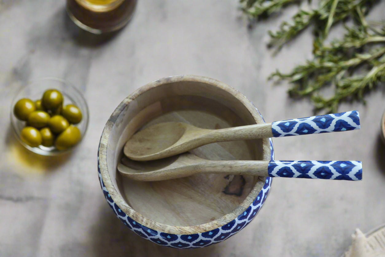 Indigo Harvest Small Salad Bowl
