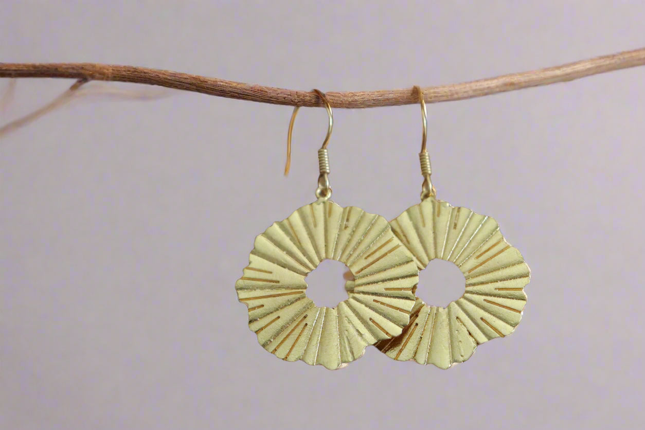 Golden Soleil Hoop Earrings