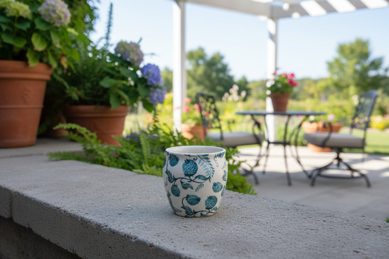Kullad-Inspired Ceramic Tea & Coffee Cups – Available in 6 Different Designs | Rustic Cups | Handmade Style Espresso Mugs