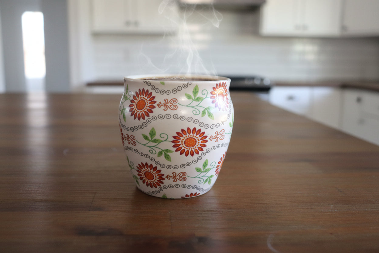 Kullad-Inspired Ceramic Tea & Coffee Cups – Available in 6 Different Designs | Rustic Cups | Handmade Style Espresso Mugs
