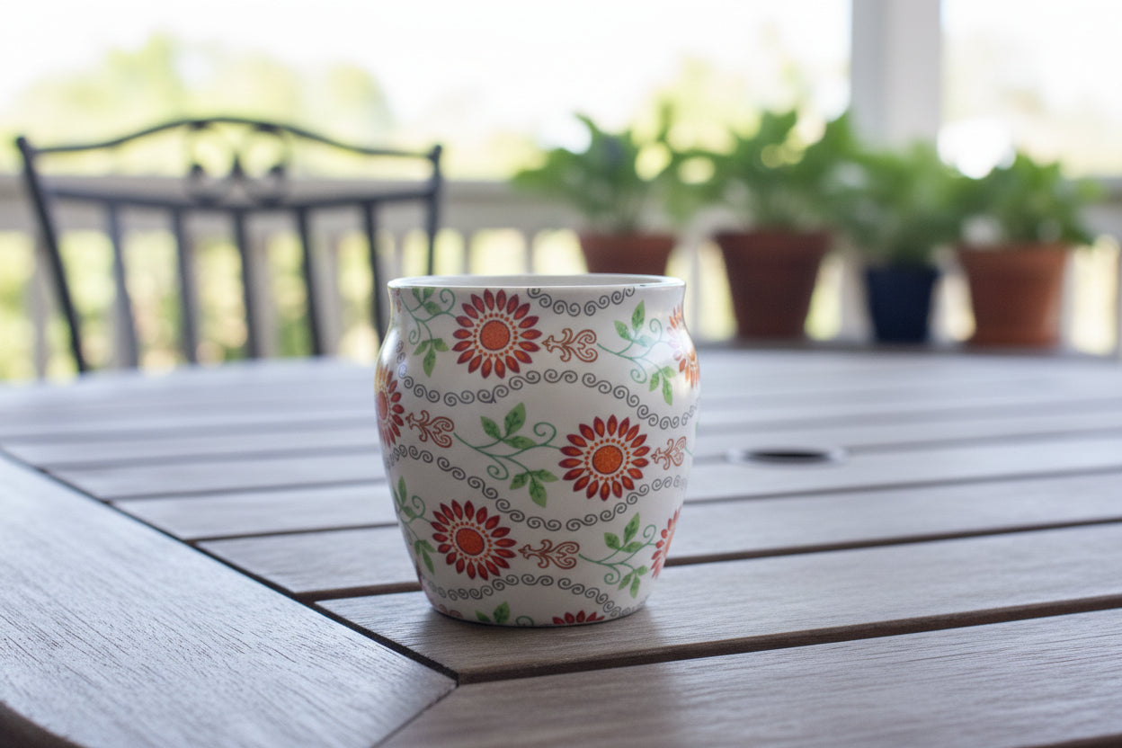 Kullad-Inspired Ceramic Tea & Coffee Cups – Available in 6 Different Designs | Rustic Cups | Handmade Style Espresso Mugs
