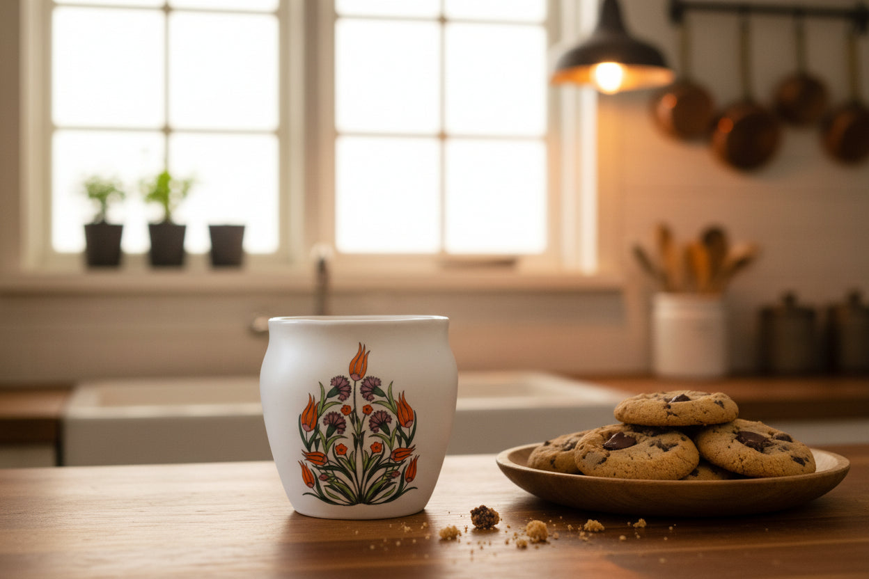 Kullad-Inspired Ceramic Tea & Coffee Cups – Available in 6 Different Designs | Rustic Cups | Handmade Style Espresso Mugs