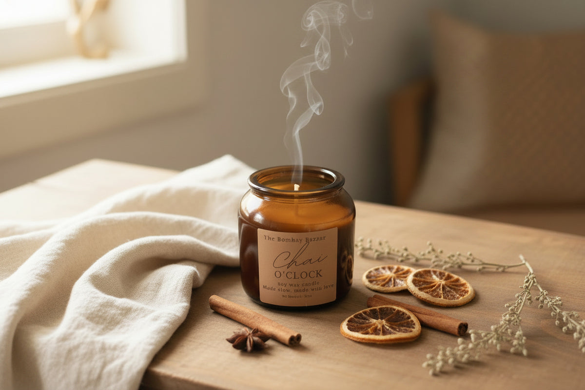 Chai O'Clock Soy Candle- Diwali Gift